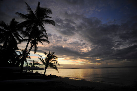 Beach at Sunset, Fiji Islands