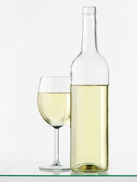Wine Glass and Wine Bottle