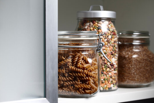 Dry Ingredients In Glass Jars