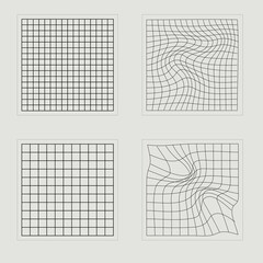 Retro futuristic elements for design. Trendy geometric postmodern figures. Elements for graphic decoration. Retro Futurist. Vector illustration