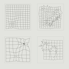 Brutalism shapes. Extraordinary Graphic Assets. Flat minimalist icons. Stars, starburst . Vector illustration