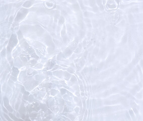 White water surface with ripples. Top view