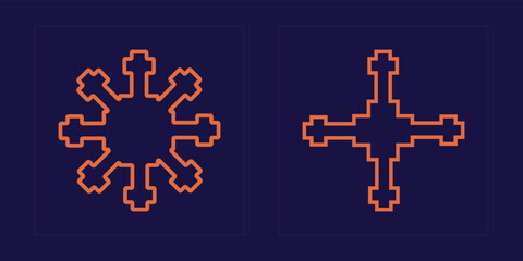 Collection of Y2K elements. Extraordinary Graphic Assets. Flat minimalist icons. Stars, starburst . Vector illustration