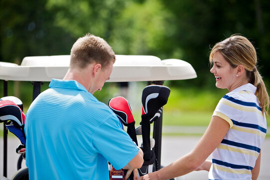 Couples at Golf Course, Burlington, Ontario, Canada