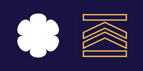 Retro futuristic elements for design. Brutalism star and flower shapes. For modern T-shirts designed. Retro Futurist. Vector illustration