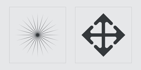 Vector set of Y2K. Big collection of abstract graphic geometric symbols. Cyberpunk elements. Retro Futurist. Vector illustration