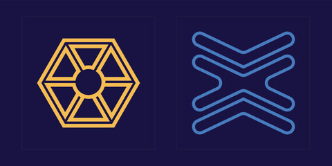 Collection of Y2K elements. Brutalism star and flower shapes. Flat minimalist icons. Anti-design. Vector illustration