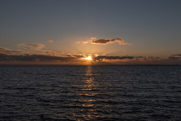 Sunset across Port Phillip Bay, Victoria.