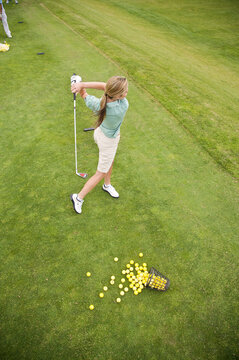 Woman Playing Golf, Burlington, Ontario, Canada