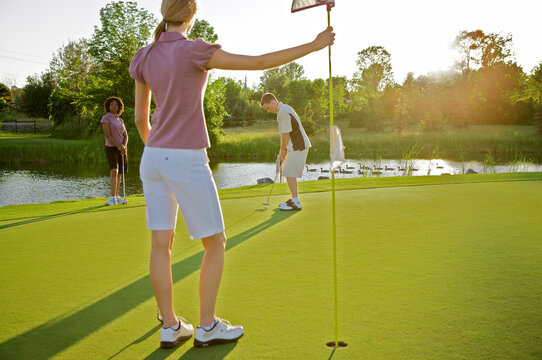 Friends Playing Golf, Burlington, Ontario, Canada