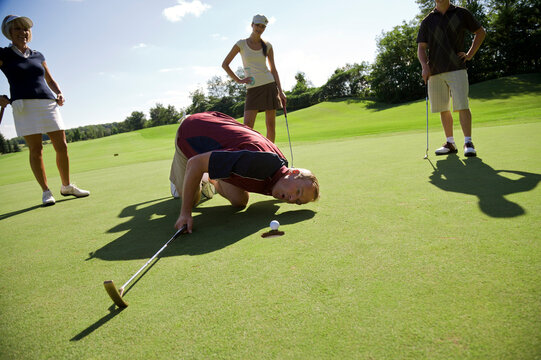 Family Playing Golf, Burlington, Ontario, Canada