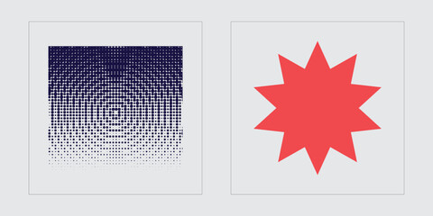 Collection of Y2K elements. Retro futuristic graphic ornaments. Elements for graphic decoration. Anti-design. Vector illustration