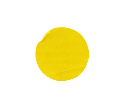 Premium Photo  Yellow sticky paper with button, curled on a white  background