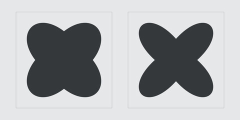 Vector Graphic Assets Set. Retro futuristic graphic ornaments. Cyberpunk elements. Retro Futurist. Vector illustration