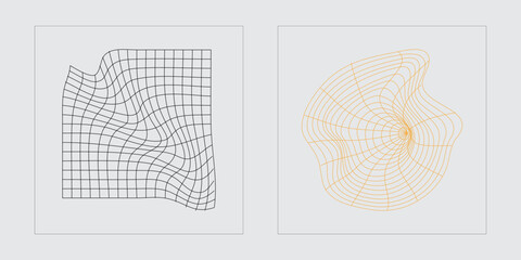 Collection of Y2K elements. Brutalism star and flower shapes. Flat minimalist icons. Futuristic. Vector illustration