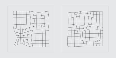 Collection of Y2K elements. Brutalism star and flower shapes. Modern abstract forms. Anti-design. Vector illustration