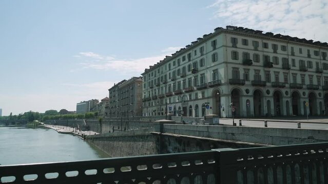 Torin Po River. Italian Architecture.