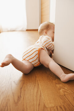 Baby Crawling on Floor
