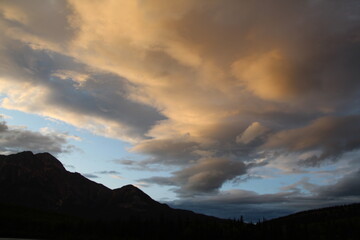clouds over the mountains, Jasper National Park, Alberta
