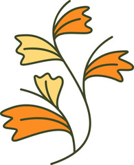 Decorative Branches and Leaves Illustration