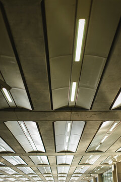 Lights on Ceiling, St Pancras Station, St Pancras, London, England