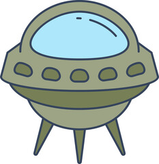 flying saucer and ufo icon
