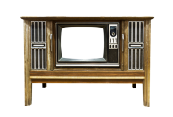 old television isolated on white