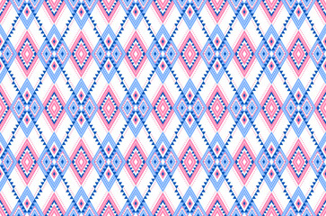 Abstract cute color geometric tribal ethnic ikat folklore argyle oriental native pattern traditional design for background,carpet,wallpaper,clothing,fabric,wrapping,print,batik,folk,knit,stripe vector