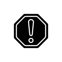 Alert sign. glyph icon style. icon related to warning. Simple vector design editable
