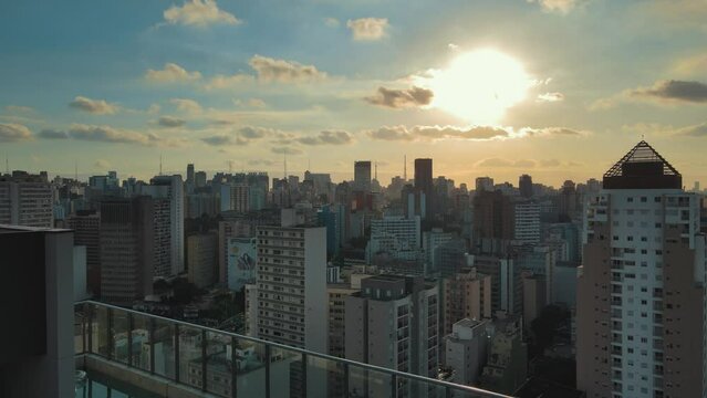 drone aerial shots  buildings sao paulo city sunset center city  constructions  aerialshot big sun
brazil jungle of rock rooftop infinit pool