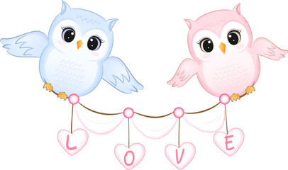 Cute Couple Owl valentine's day