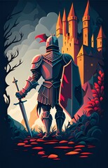 Knight warrior fairytalecore created with AI