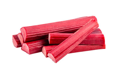 Rhubarb stalks on transparent png