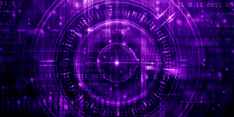 Obraz premium 2d illustration Abstract futuristic electronic circuit technology background