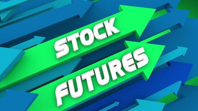 Stock Futures Premarket Trading Higher Shares Prices Quotes Arrows 3d Animation