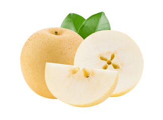 yellow pear fruit  isolated on transparent png