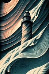 Blizzard madness wavy illustration made with Generative AI
