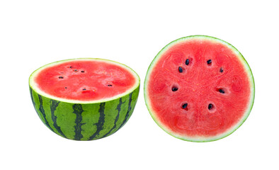 Sliced of watermelon isolated on transparent png