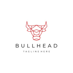 Bull head logo vector icon design template