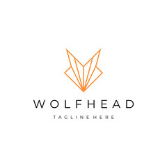 Wolf logo design icon template