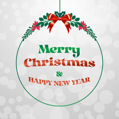 Obraz premium Merry Christmas Greeting Card