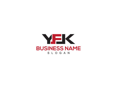 Modern Minimalist YFK Letter Logo Design For Company