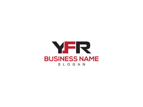 Typography Red Black YFR Logo Letter Design