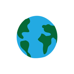 Globe world hand drawn clipart illustration