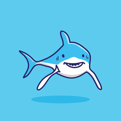 Cool Smile Shark Vector illustration for t-shirt prints, posters and other uses.