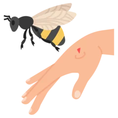 Fotobehang bee sting flat icon © narathip