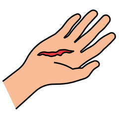 simple wounds filled outline icon