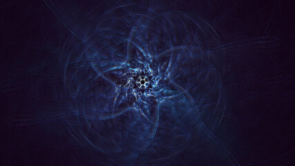 3D rendering abstract colorful fractal light background