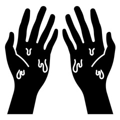 Obraz premium clammy skin glyph icon
