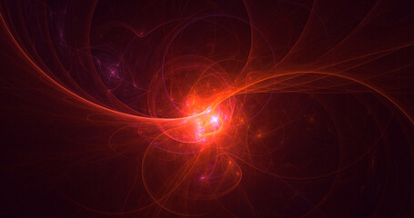 Obraz premium 3D rendering abstract multicolor fractal light background
